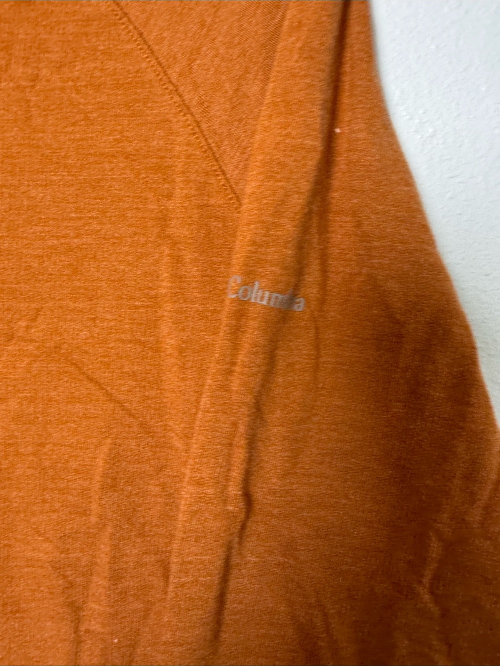 Columbia Women’s Rust Orange Crewneck Sweatshirt with Purple 'Wild' Graphic - Picture 3 of 5